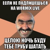 если не подпишешься на WORMIX LIVE целою ночь буду тебе трубу шатать