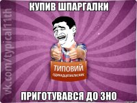 купив шпаргалки приготувався до зно