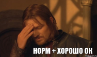 норм + хорошо ок