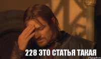 228 это статья такая