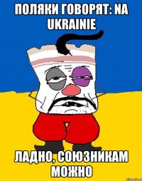 Поляки говорят: na Ukrainie Ладно, союзникам можно