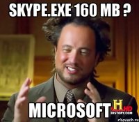 Skype.exe 160 mb ? Microsoft