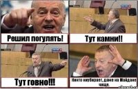 Решил погулять! Тут камни!! Тут говно!!! Никто ниубирает, даже на Майдане чище.