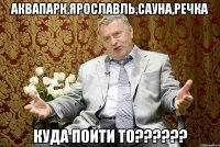 аквапарк,ярославль,сауна,речка куда пойти то??????