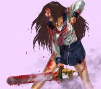 Создать мем ChainsawGirl