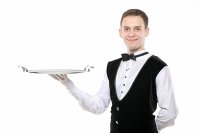 Создать мем Официант