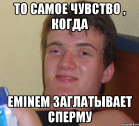 то самое чувство , когда Eminem заглатывает сперму