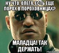 Ну что, Олега, есть еще порох в пороховницах? маладца! так держать!