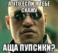 А что если я тебе скажу Аща пупсики?