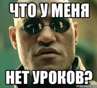 ЧТО У МЕНЯ НЕТ УРОКОВ?