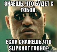 Знаешь, что будет с тобой, Если скажешь,что Slipknot говно?