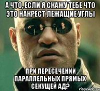 А что, если я скажу тебе что это накрест лежащие углы при пересечении параллельных прямых секущей АД?