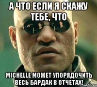 А что если я скажу тебе, что Michelle может упорядочить весь бардак в отчетах!