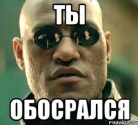 ТЫ обосрался