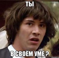 ты в своём уме ?