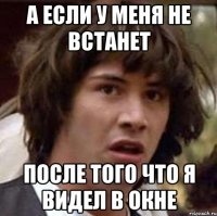 А если у меня не встанет После того что я видел в окне