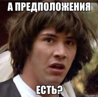 А ПРЕДПОЛОЖЕНИЯ ЕСТЬ?