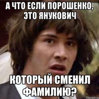 А что если Порошенко, это Янукович который сменил фамилию?