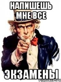 напишешь мне все экзамены