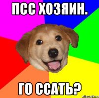 псс хозяин. Го ссать?