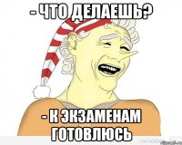 - Что делаешь? - К экзаменам готовлюсь