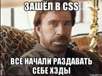 Зашёл в CSS все начали раздавать себе Хэды