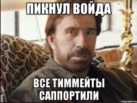 Пикнул войда Все тиммейты саппортили