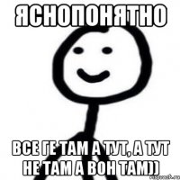 яснопонятно Все ге там а тут, а тут не там а вон там))