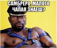 Самбреро, малого чапая знаеш? 