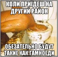 коли приїдеш на другий район обезательно будут такие как ГАМНОЕДИ
