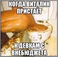 когда Виталик пристаёт к девкам с внебюджета