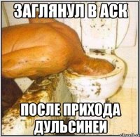 Заглянул в аск После прихода Дульсинеи