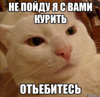 не пойду я с вами курить отьебитесь
