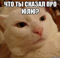 Что ты сказал про Юлю? 