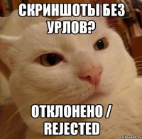 Скриншоты без урлов? Отклонено / Rejected