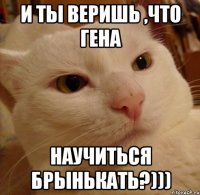 и ты веришь ,что Гена научиться брынькать?)))