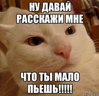 Ну давай расскажи мне Что ты мало пьешь!!!!!