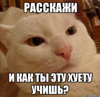 Расскажи и как ты эту хуету учишь?