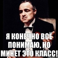 Я конечно всё понимаю, но минет это класс!