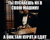 ты пускаешь их в свою машину а они,там курят и едят