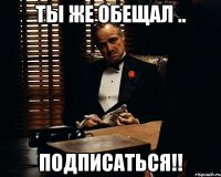 Ты же обещал .. ПОДПИСАТЬСЯ!!