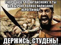 скоро зачет по китайскому, а ты не выучил полное написание иероглифа? Держись, студень!