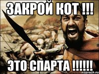 Закрой кот !!! Это Спарта !!!!!!