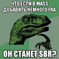 Что если в MASS добавить немного FRA он станет SBR?