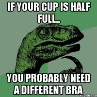 If your cup is half full.. you probably need a different bra