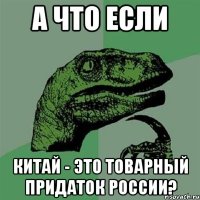 А что если Китай - это товарный придаток России?