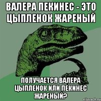 Валера пекинес - это Цыпленок жареный получается Валера цыпленок или пекинес жареный?