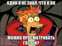 Один я не знал, что в ВК можно просматривать гостей?