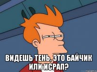  видешь тень, это байчик или исрап?