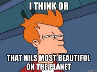 I think or That Nils most beautiful on the planet